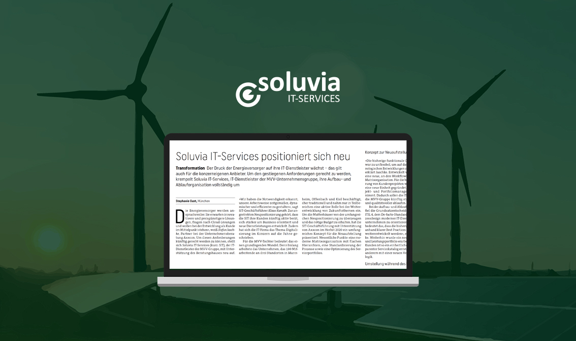 Soluvia IT-Service positioniert sich neu