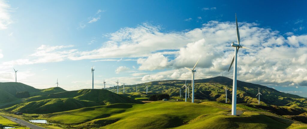 Wind,Power,Generation,In,Te,Apiti,Wind,Farm,,New,Zealand